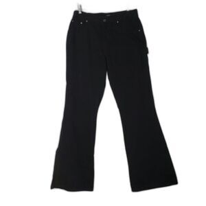 The Blues Pants Womens 11/12 Black Flare Leg Casual Workwear 100% Cotton